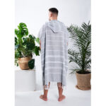 Komplet poncho hammam damski beż i męski 100% naturalna bawełna Yeye - obrazek 9