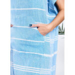 Komplet poncho hammam damskie i ręcznik hammam 100% naturalna bawełna Yeye - obrazek 4