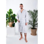Szlafrok hammam męski 100% naturalna bawełna Yeye - obrazek 8