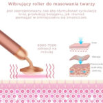 Roller do masowania twarzy z wibracjami zielony jadeit Yeye - obrazek 7
