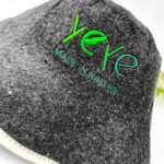 Czapka do sauny bucket hat szara z 100% naturalnej wełny filcowej - obrazek 11