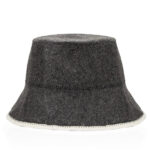 Czapka do sauny bucket hat szara z 100% naturalnej wełny filcowej - obrazek 13