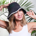 Czapka do sauny bucket hat szara z 100% naturalnej wełny filcowej - obrazek 2