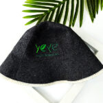 Czapka do sauny bucket hat szara z 100% naturalnej wełny filcowej - obrazek 10