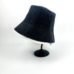 Czapka do sauny bucket hat szara z 100% naturalnej wełny filcowej - obrazek 9