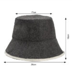 Czapka do sauny bucket hat szara z 100% naturalnej wełny filcowej - obrazek 3