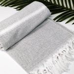 Ręcznik hammam w pasy 100% naturalna bawełna YEYE - obrazek 4