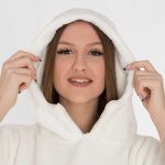 Poncho welurowe z kapturem Yeye - obrazek 31