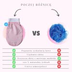 Rękawica jedwabna do peelingu ciała YEYE - obrazek 2