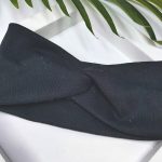 Opaska na uszy ręcznie robiona w prążek bawełniana - obrazek 20