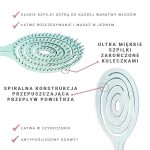 Szczotka BIO spiralna do włosów biodegradowalna YEYE - obrazek 5