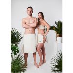 Zestaw na saunę kilt wiązany męski i strój damski ALMASI Yeye