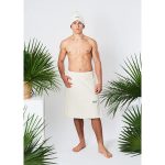 Zestaw do sauny - kilt frotte wiązany i czapka frotte