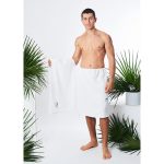 Zestaw do sauny - kilt frotte wiązany i ręcznik 70x140 - obrazek 2