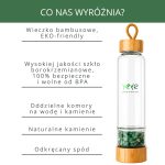 Butelka szklana z kamieniami zielonego jadeitu YEYE - obrazek 7